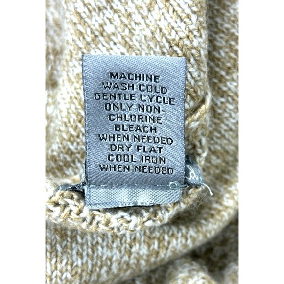 New Directions Weekend Womens Beige Poncho Short Sleeve Cowl Neck Sweater Sz XL - Picture 10 of 10